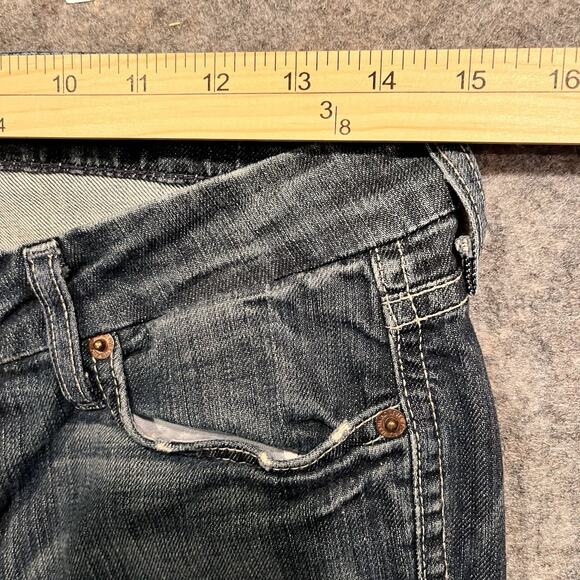 7 FOR ALL MANKIND Woman’s Vtg “Kate” Blue Jeans Size 26 Made In USA - Picture 6 of 15